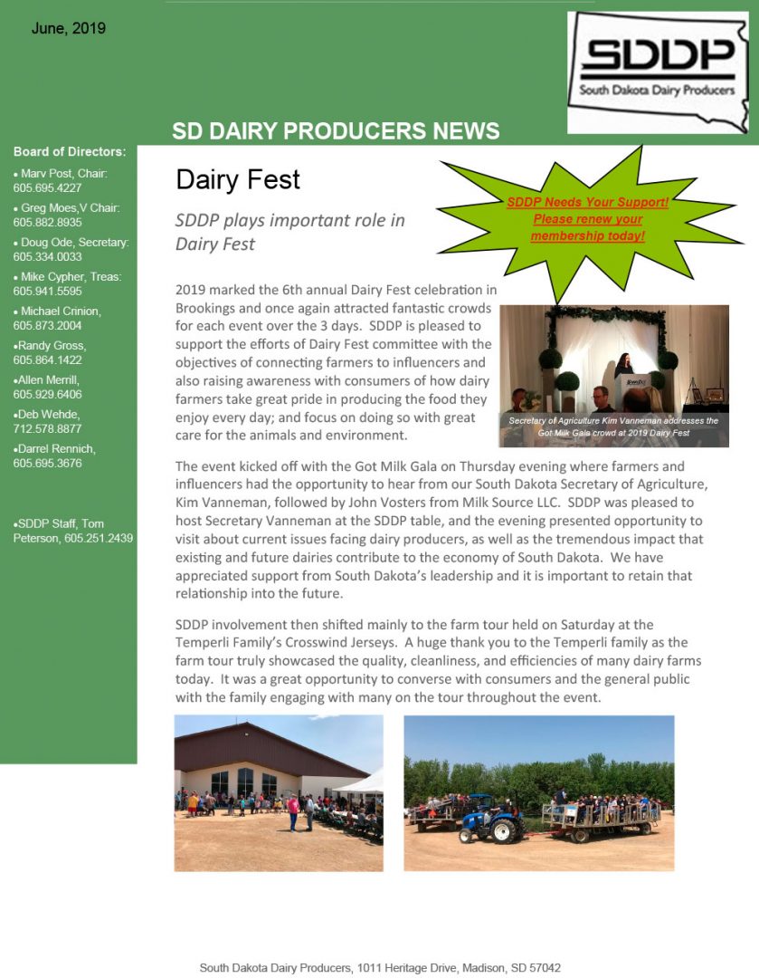 SDDP Member Newsletter June 2019