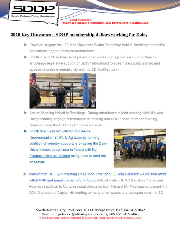 SDDP Member Newsletter December 2020