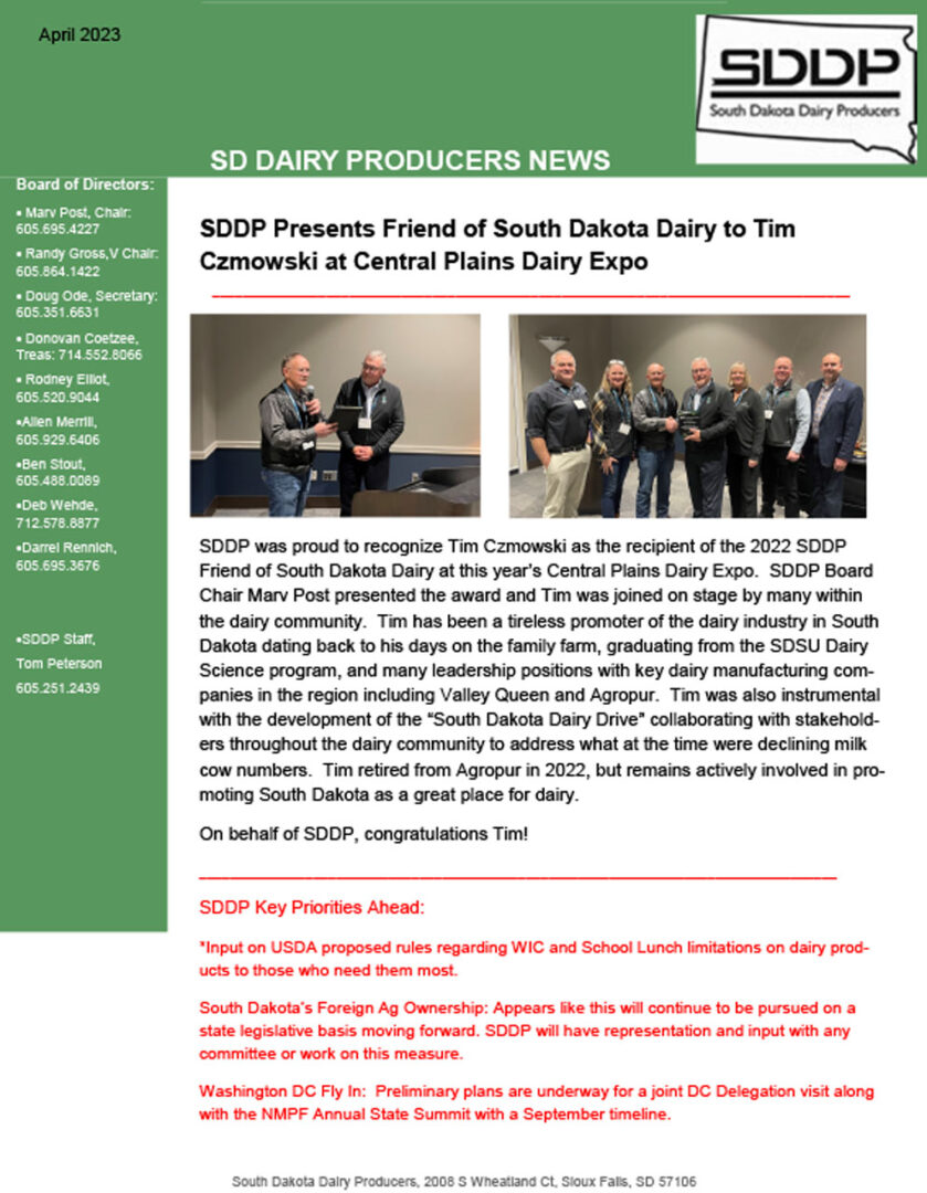 SDDP Member Update Newsletter-April-11-2023