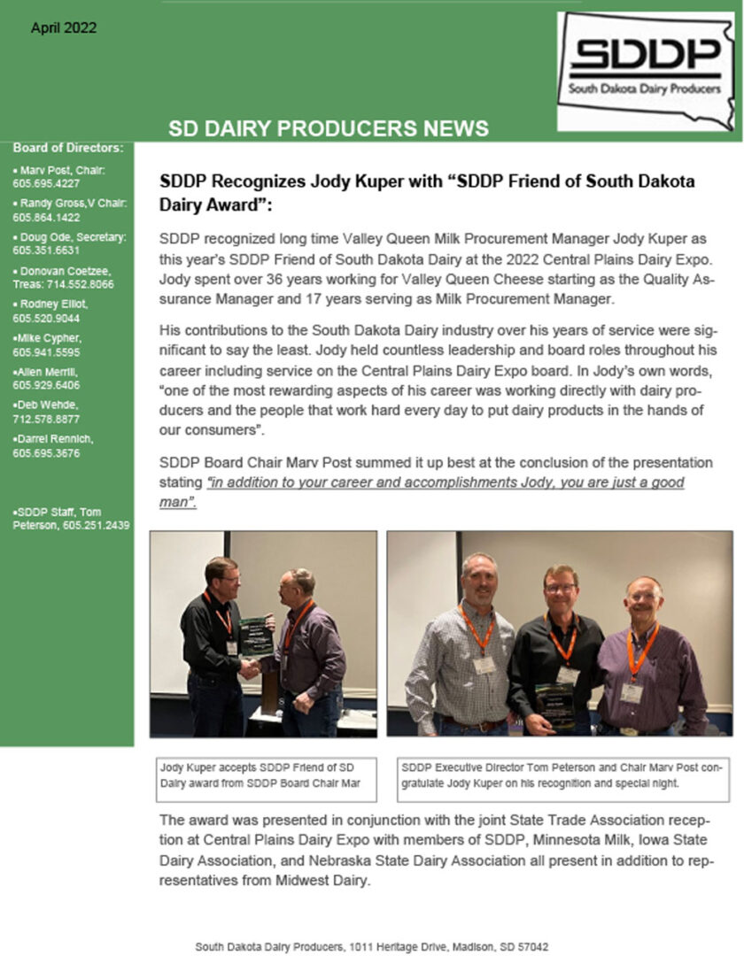 SDDP Member Update Newsletter-April-2023