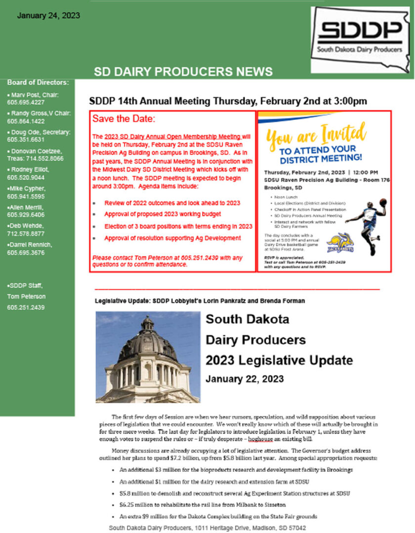 SDDP Member Update Newsletter-January-24-2023