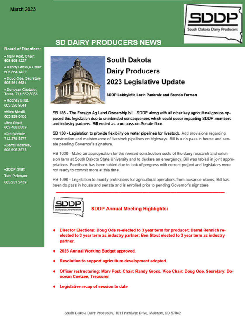 SDDP Member Update Newsletter-March-2023