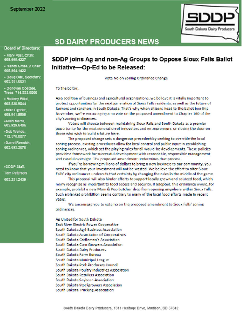 SDDP Member Update Newsletter-September-2022