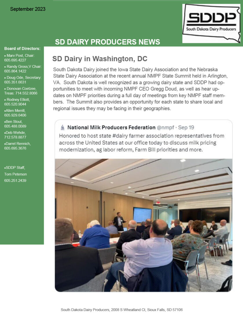 SDDP Member Update Newsletter September 26 2023